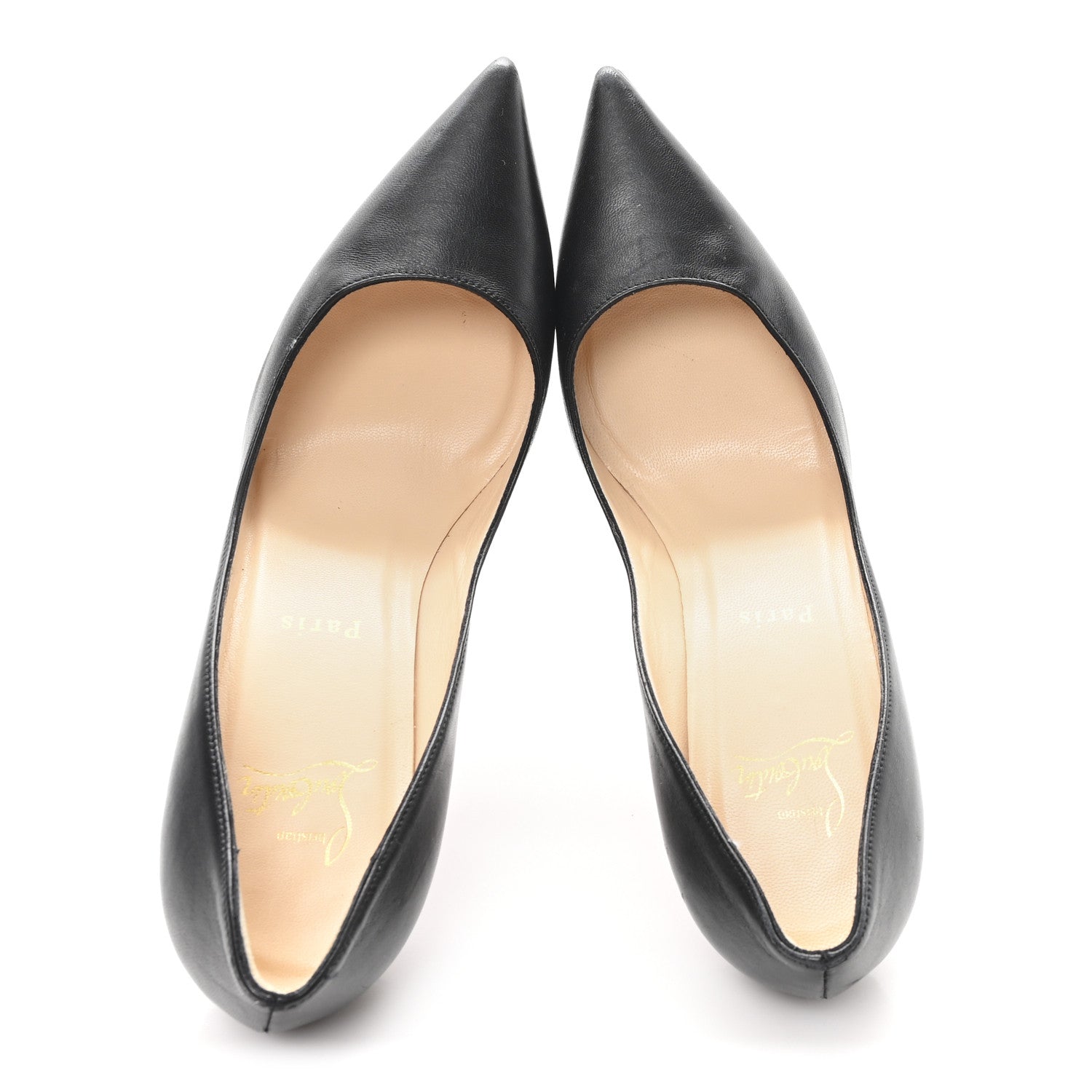 Christian Louboutin Nappa Apostrophy 100 Pumps 38 Black 2 of 10
