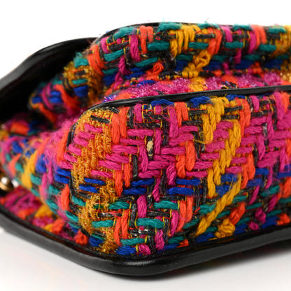 Saint Laurent Tweed Calfskin Matelasse Monogram Baby Niki Chain Satchel Multicolor 9 of 11