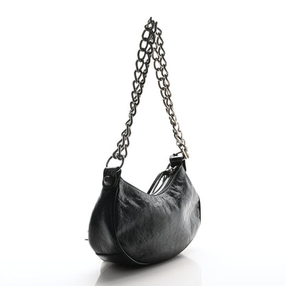 Balenciaga Agneau Arena Le Cagole Chain Shoulder Bag XS Black 3 of 11