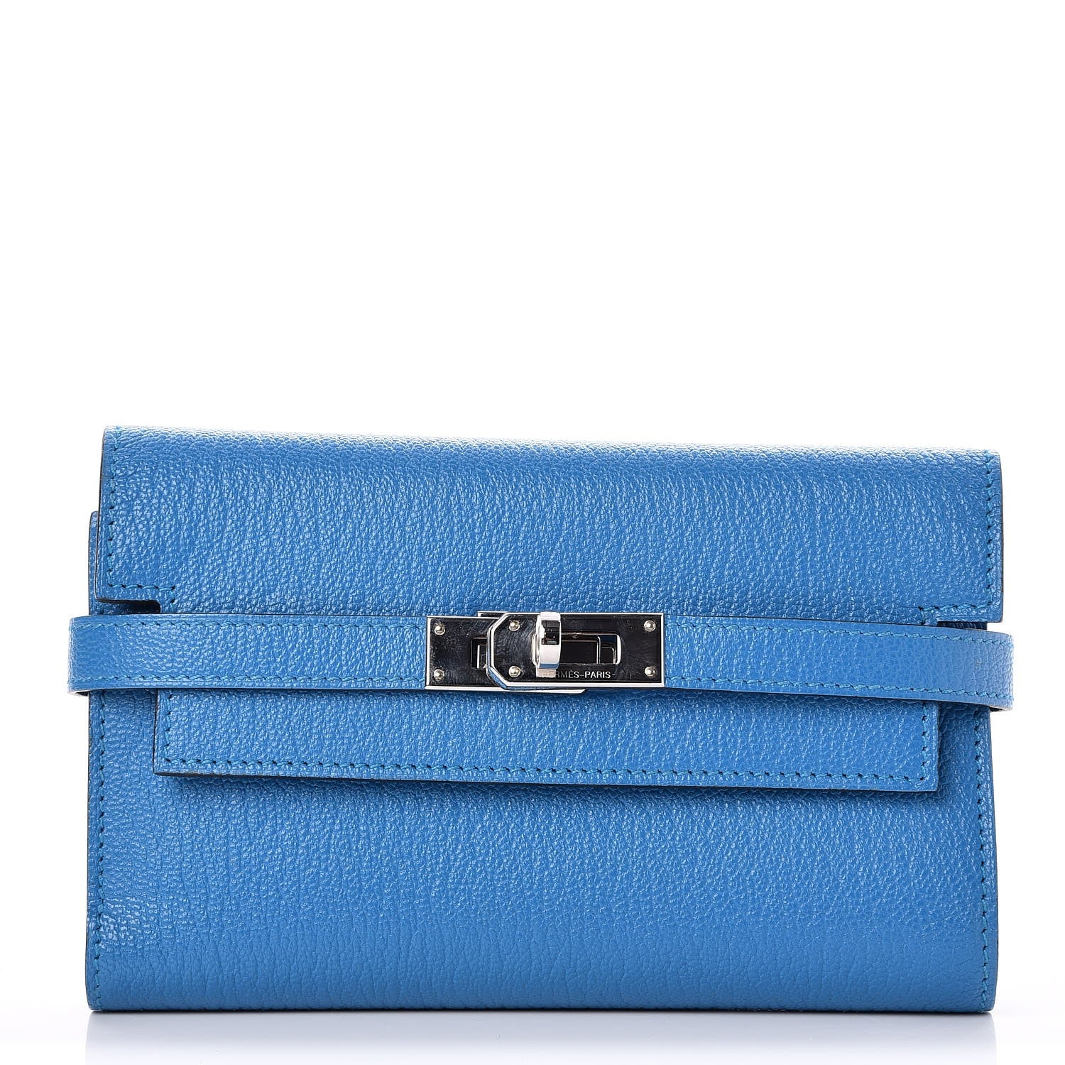 Hermes Chevre Mysore Medium Kelly Wallet Bleu Zanzibar 1 of 9