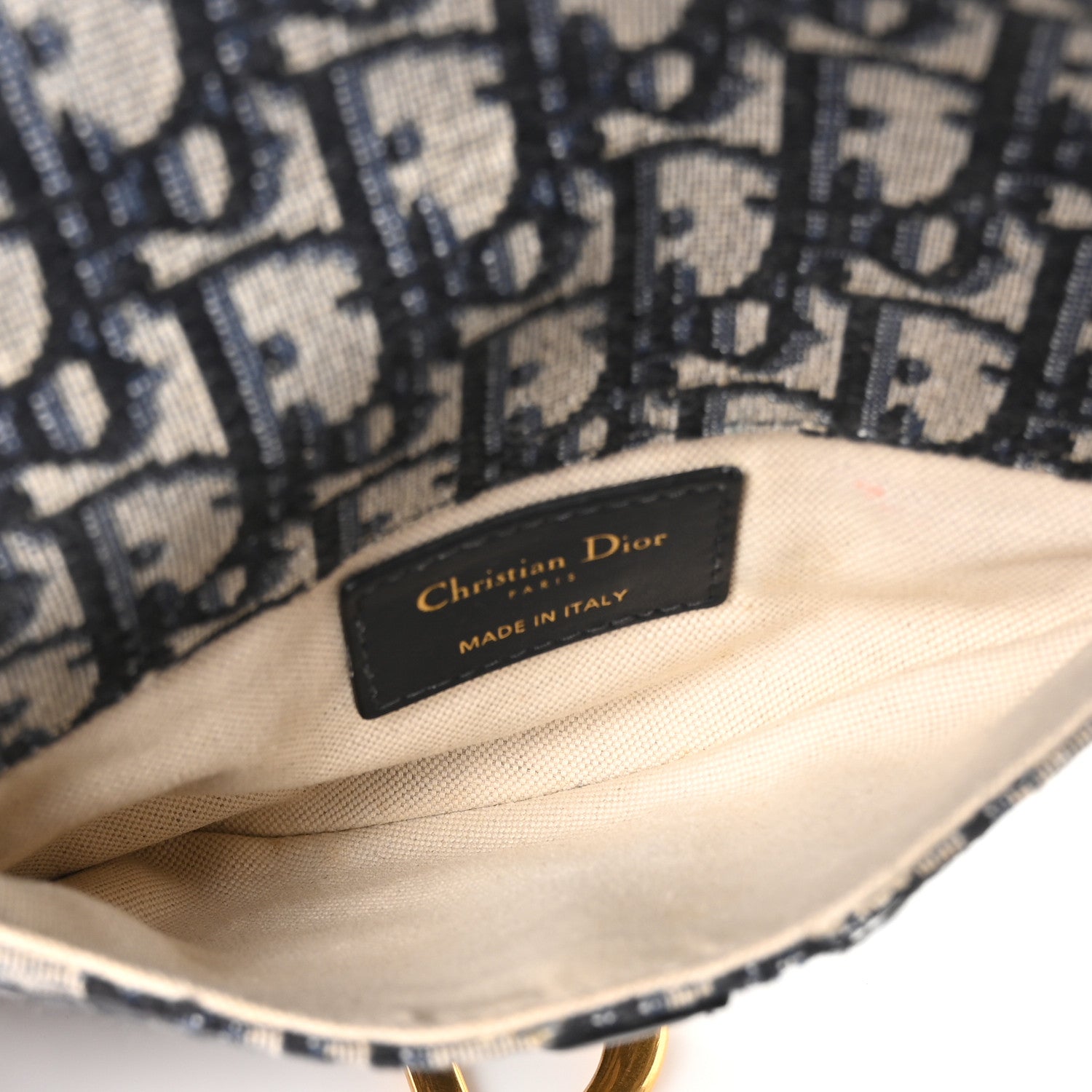 Christian Dior Oblique Saddle Belt Pouch Blue 5 of 9