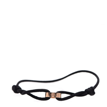 Cartier 18K Pink Gold Charity LOVE Adjustable Cord Bracelet Black 1 of 6