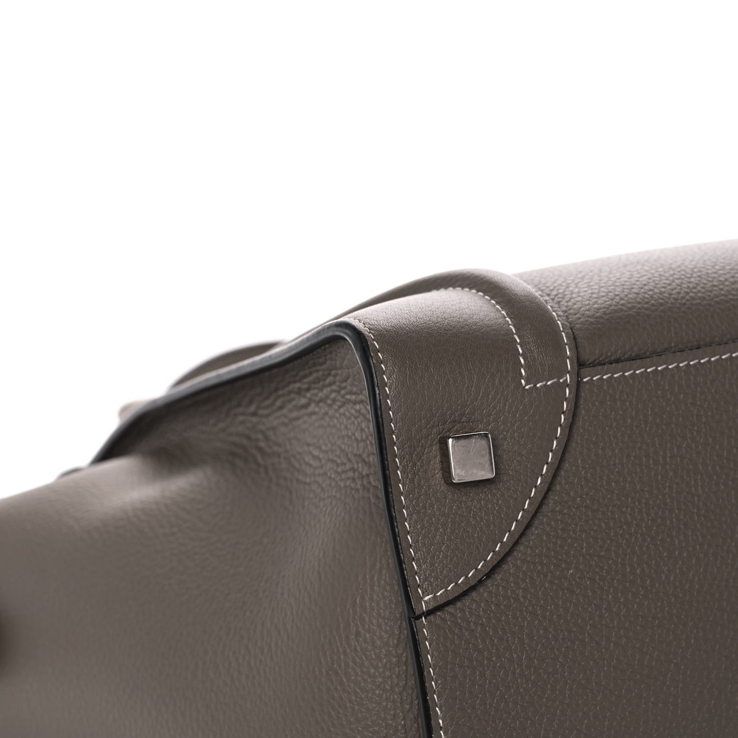 Drummed Calfskin Mini Luggage Souris