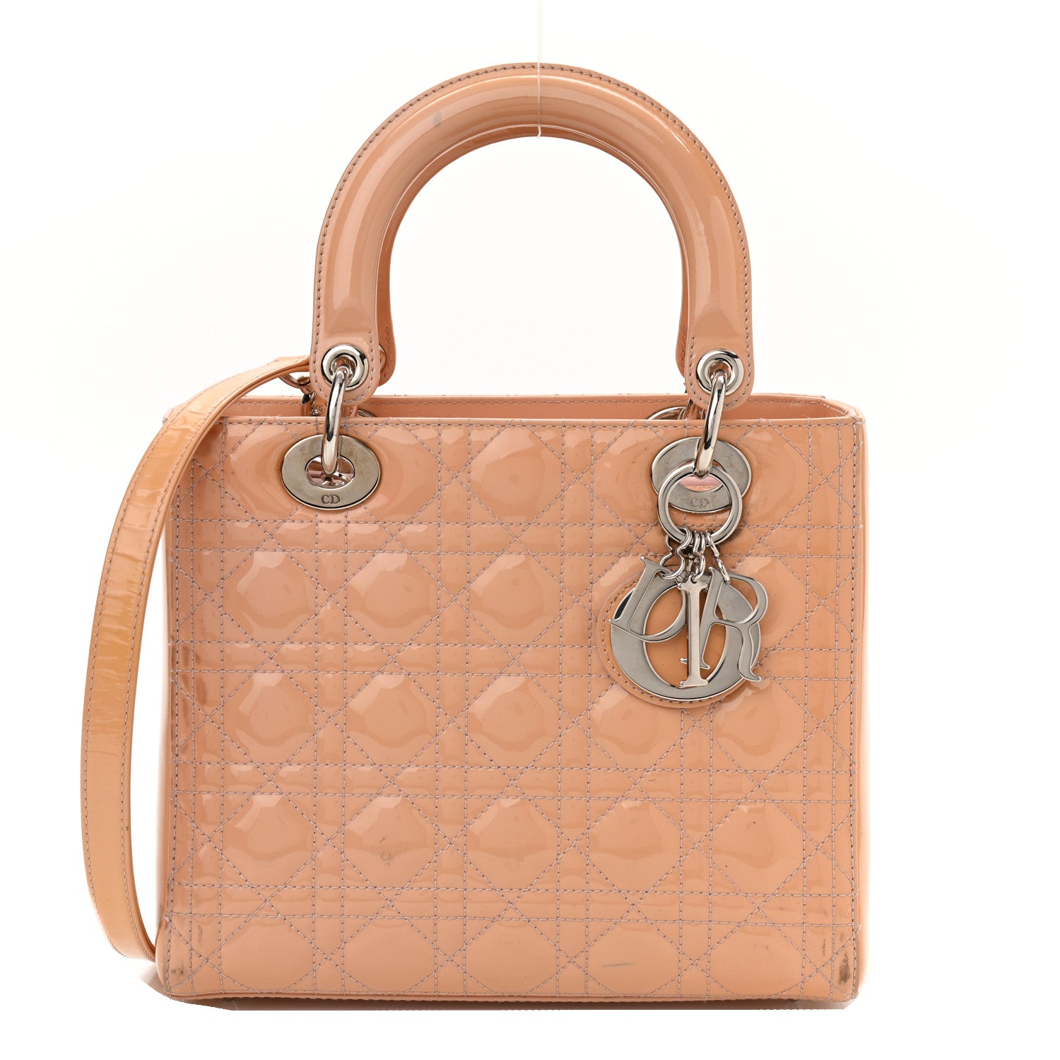 Christian Dior Patent Cannage Medium Lady Dior Light Pink 1 of 18