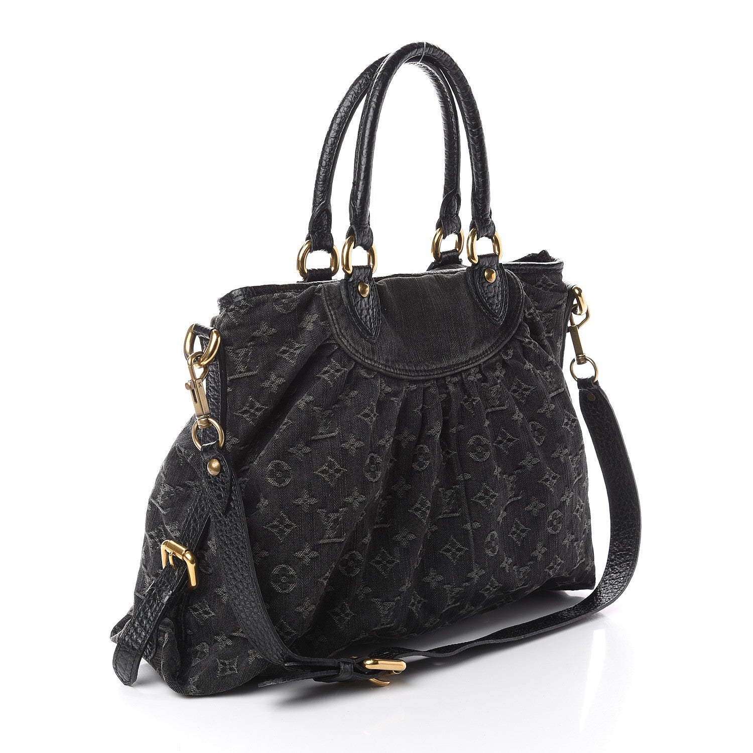 Louis Vuitton Denim Neo Cabby MM Black 2 of 8