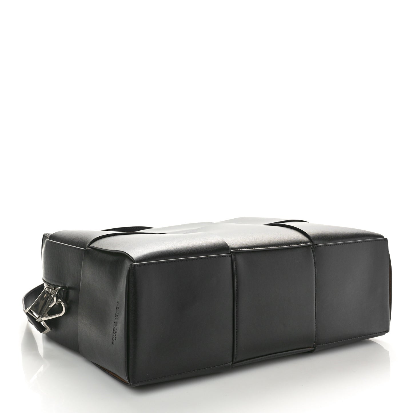 Calfskin Maxi Intrecciato Arco Briefcase Black