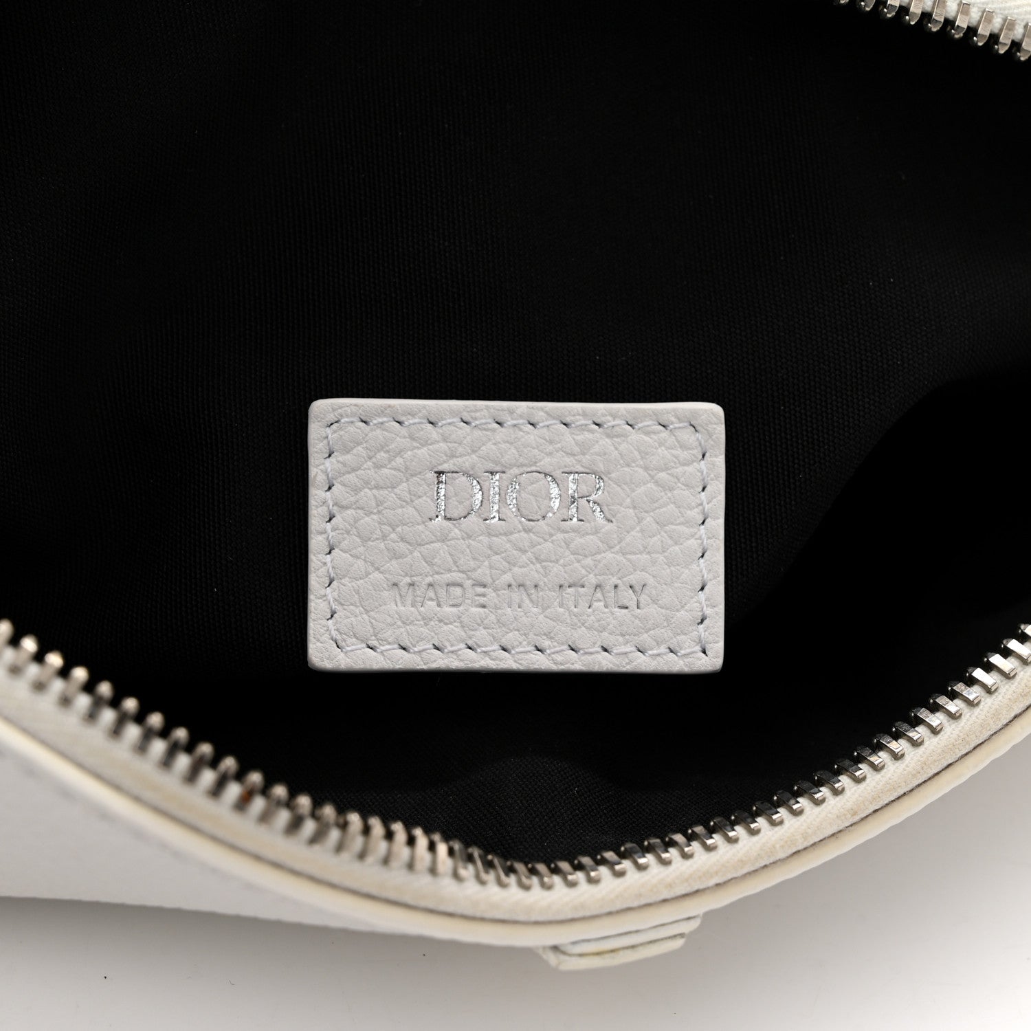 Christian Dior Grained Calfskin Mens Saddle Bag Latte 6 of 10