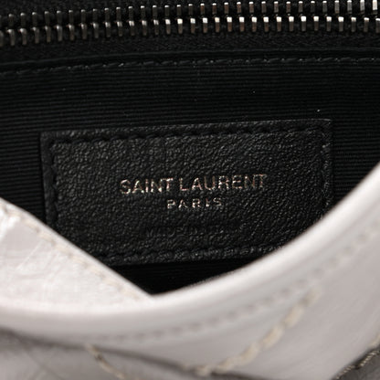 Saint Laurent Crinkled Calfskin Matelasse Monogram Niki Chain Wallet Granite 6 of 10