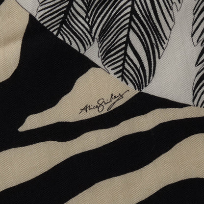 Hermes Cashmere Silk Zebra Pegasus Shawl 140 White Black Naturel 6 of 8