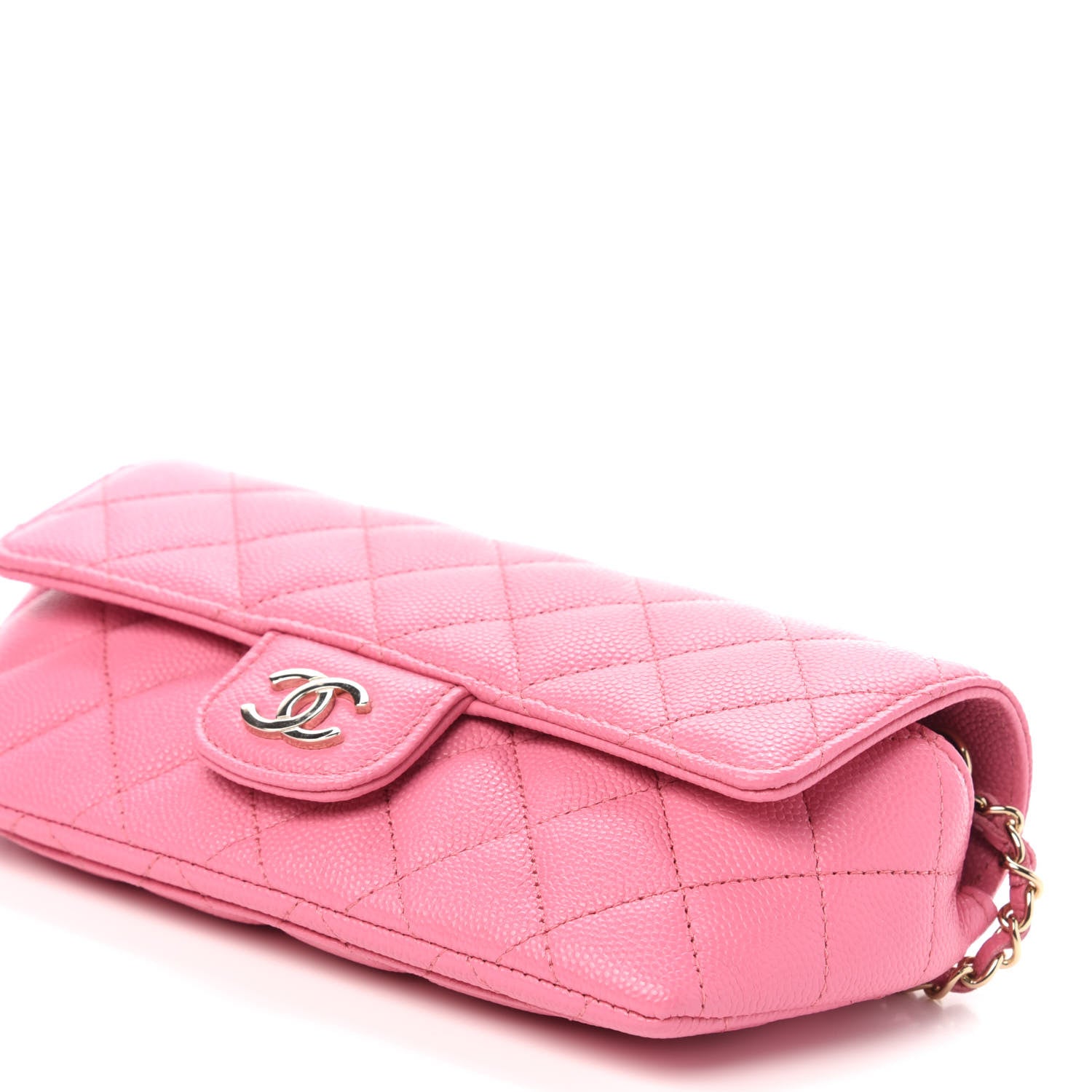 Chanel Caviar Quilted Glasses Case With Chain Pink 7 of 12