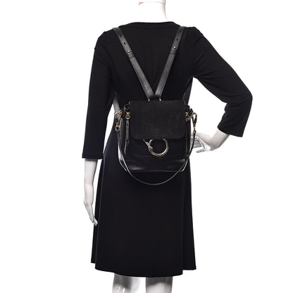 Chloe Suede Calfskin Small Faye Backpack Black 2 of 12