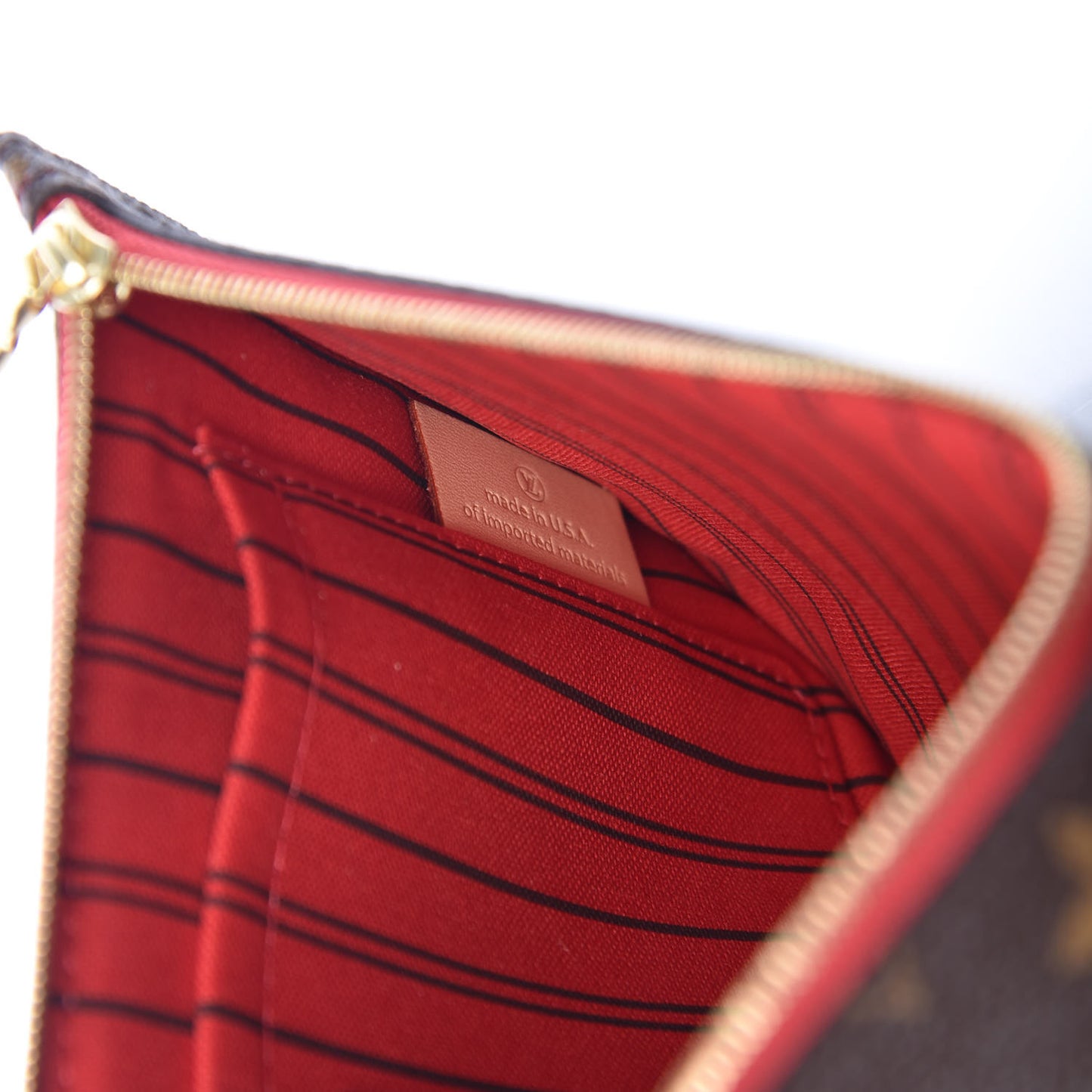 Monogram Neverfull MM GM Pochette Cherry