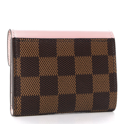 Louis Vuitton Damier Ebene Zoe Wallet Rose Ballerine 3 of 8