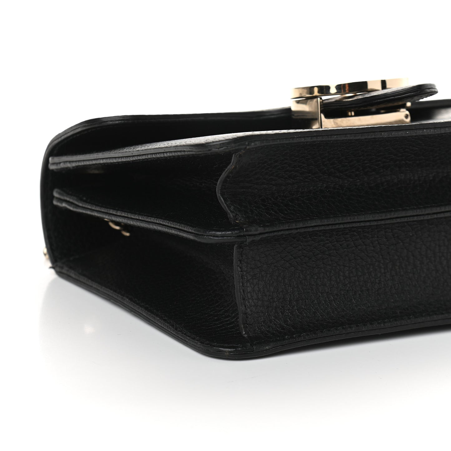 Dollar Calfskin Small Interlocking G Shoulder Bag Black