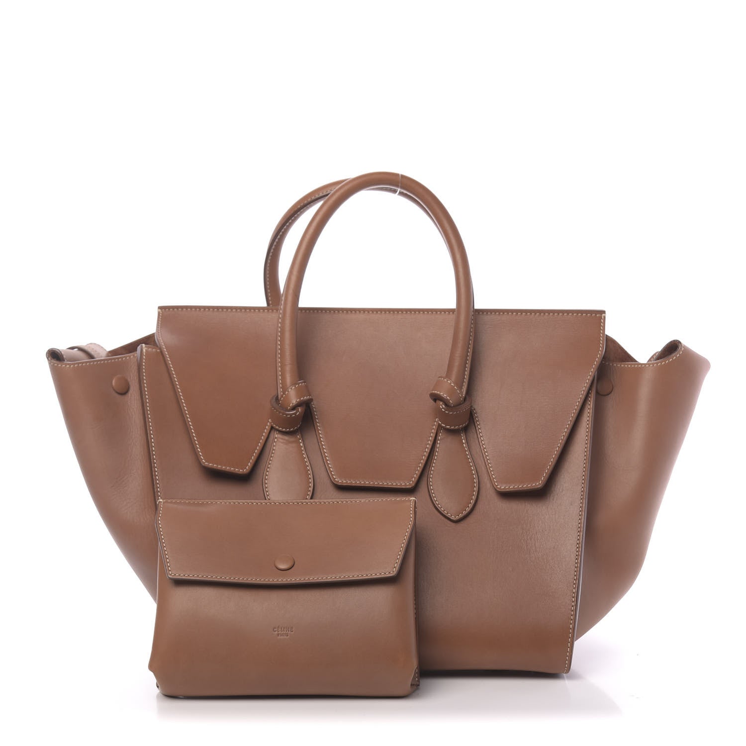 Celine Natural Calfskin Small Tie Knot Tote Tan 1 of 14