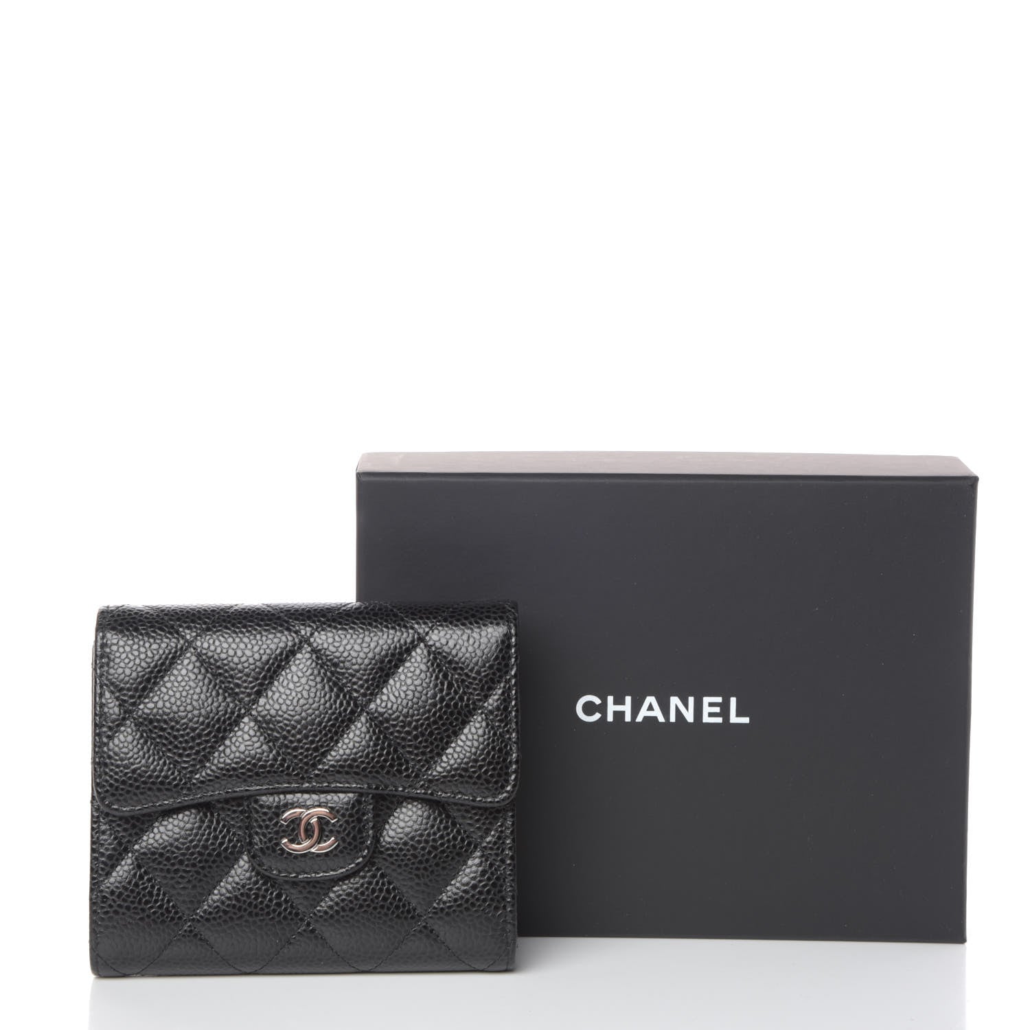 Chanel Caviar Quilted Compact Flap Wallet Black 9 of 9