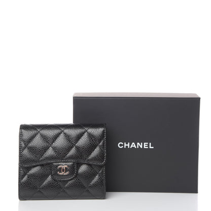 Chanel Caviar Quilted Compact Flap Wallet Black 9 of 9