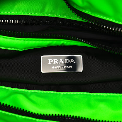 Prada Tessuto Nylon Soft Padded Medium Shopping Tote Verde Fluo 6 of 9