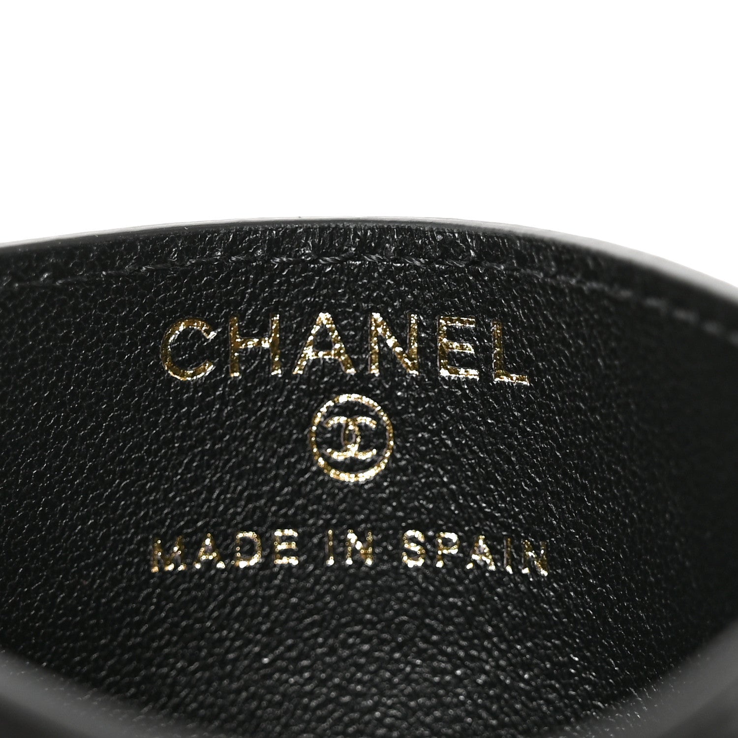 Chanel Calfskin Lizard Embossed Card Holder Black 6 of 8