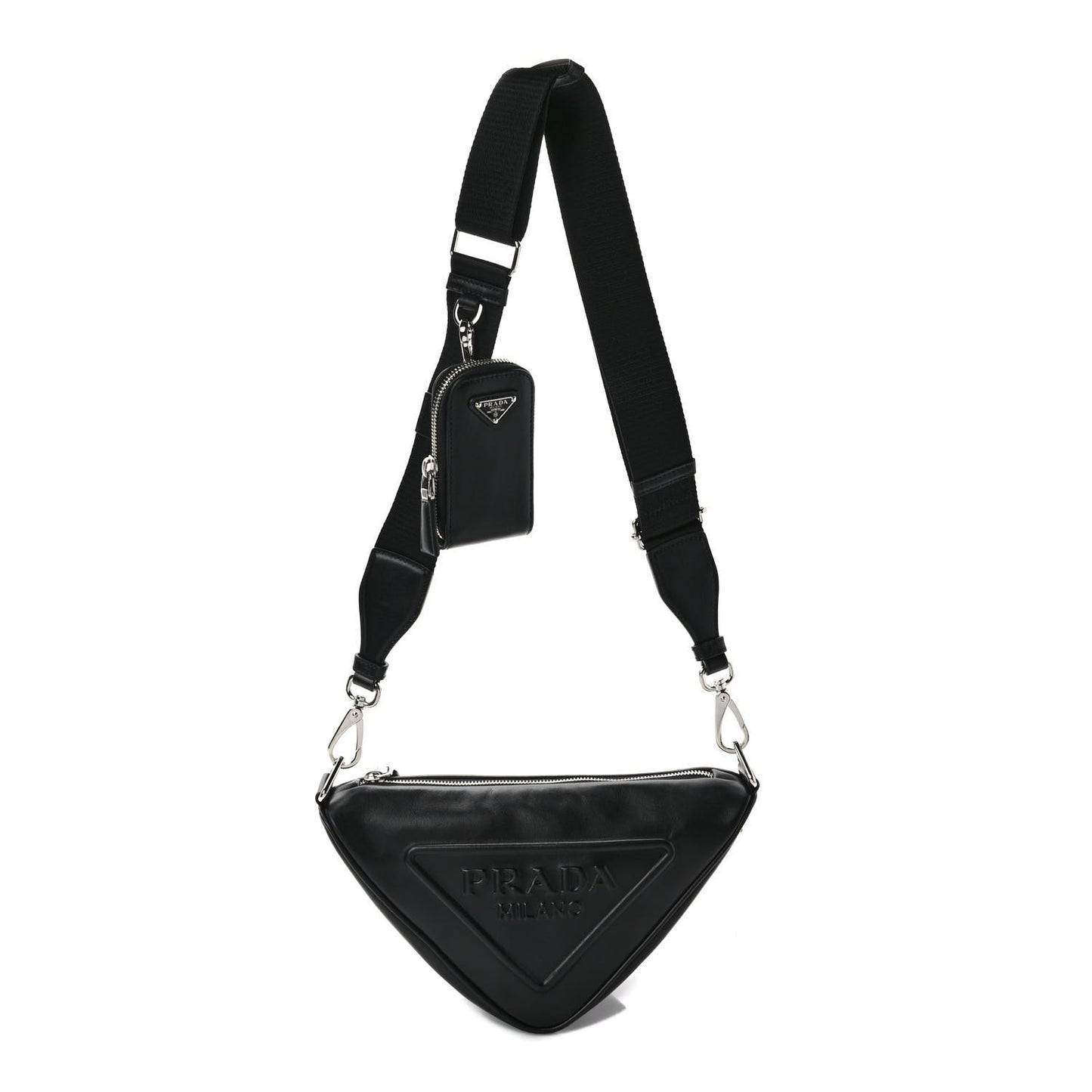 Grace Lux Triangle Shoulder Bag Black