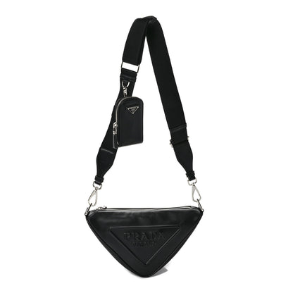 Prada Grace Lux Triangle Shoulder Bag Black 1 of 9