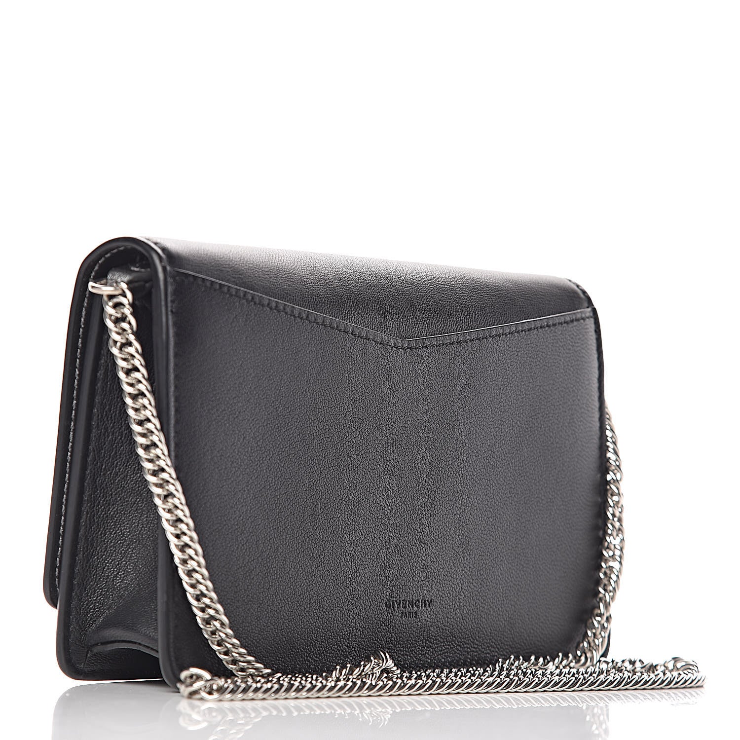 Givenchy Lambskin Emblem Chain Wallet Black 3 of 12