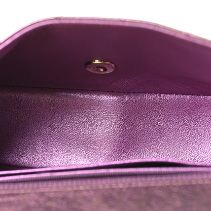 Chanel Iridescent Lambskin Quilted Mini Rectangular Flap Purple 5 of 10