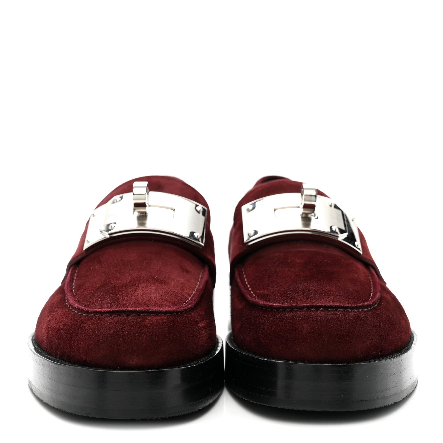 Hermes Suede Goatskin Womens Hot Loafer 38 Marron Mahogany 3 of 9