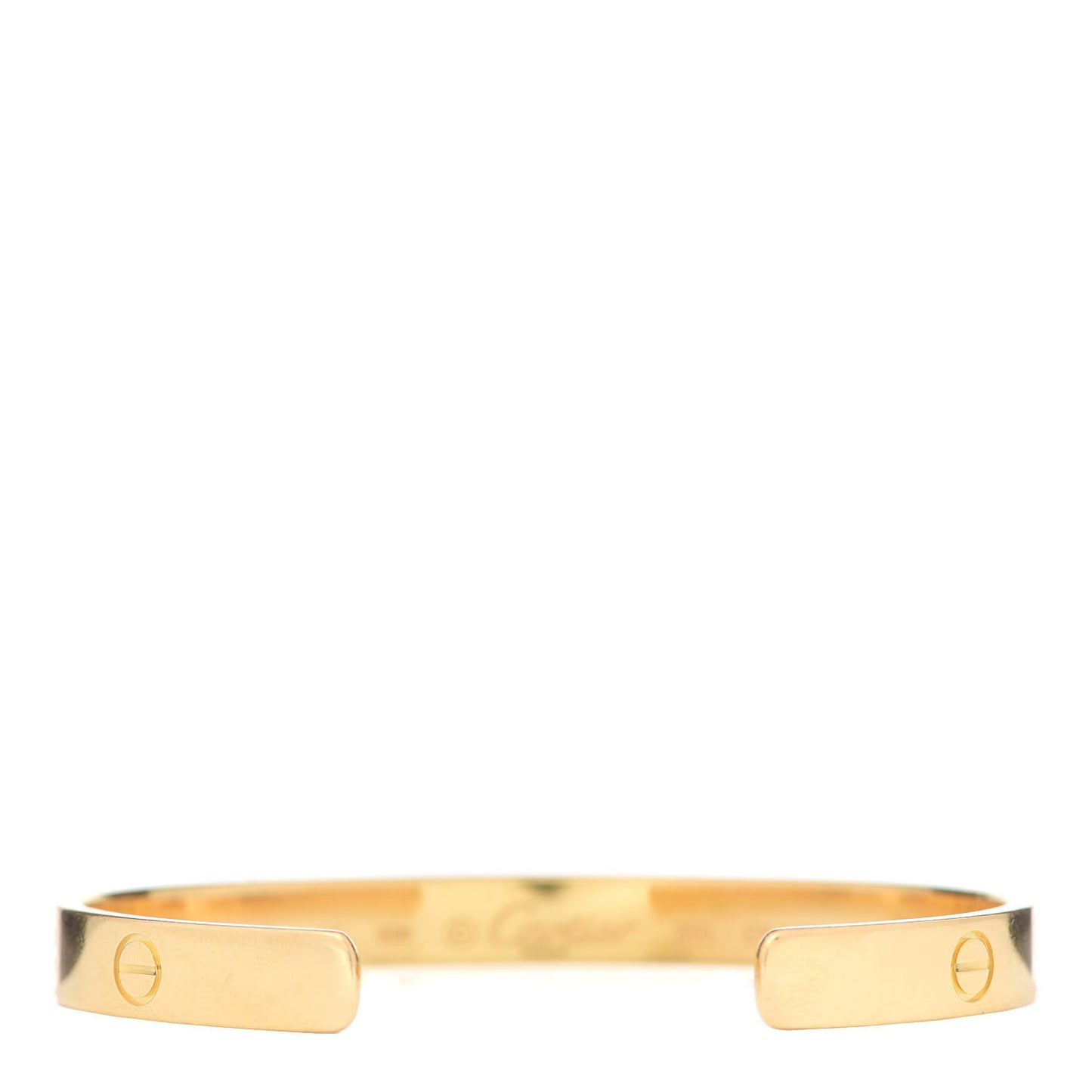 18K Yellow Gold LOVE Cuff Bracelet 17
