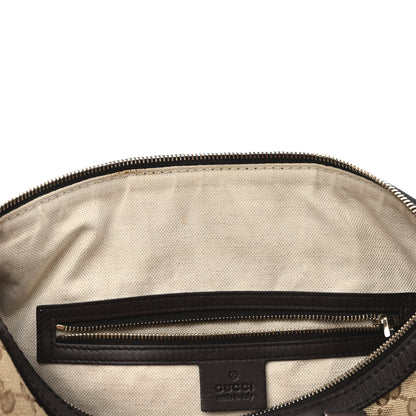 Gucci Monogram Selleria Calfskin Vintage Web Medium Boston Beige Ebony Cocoa 11 of 14