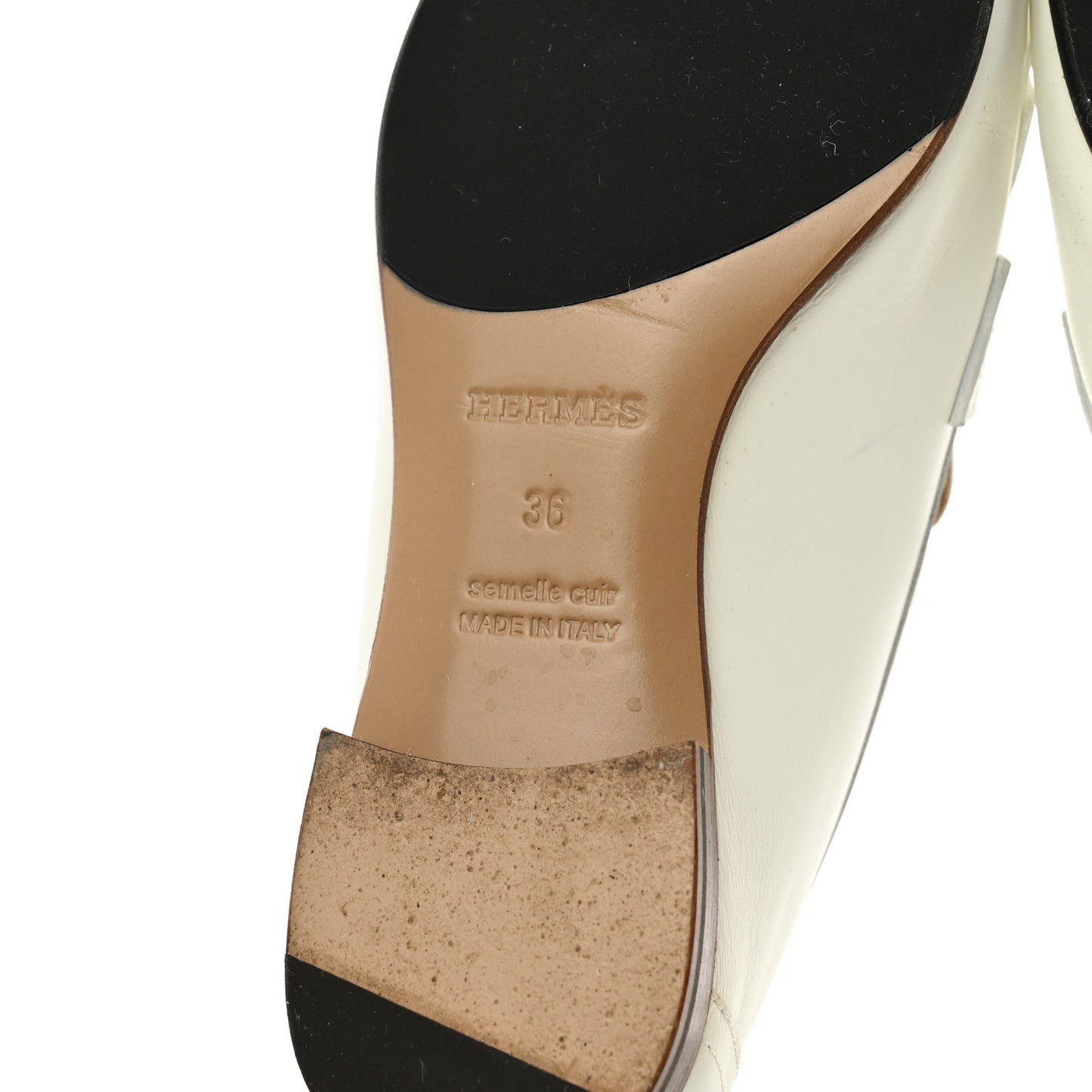 Calfskin Womens Royal Loafers 36 White