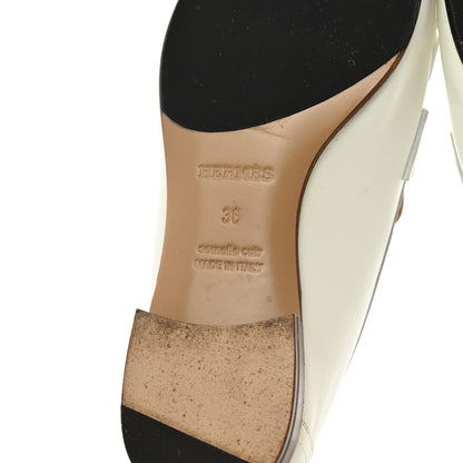Hermes Calfskin Womens Royal Loafers 36 White 8 of 13