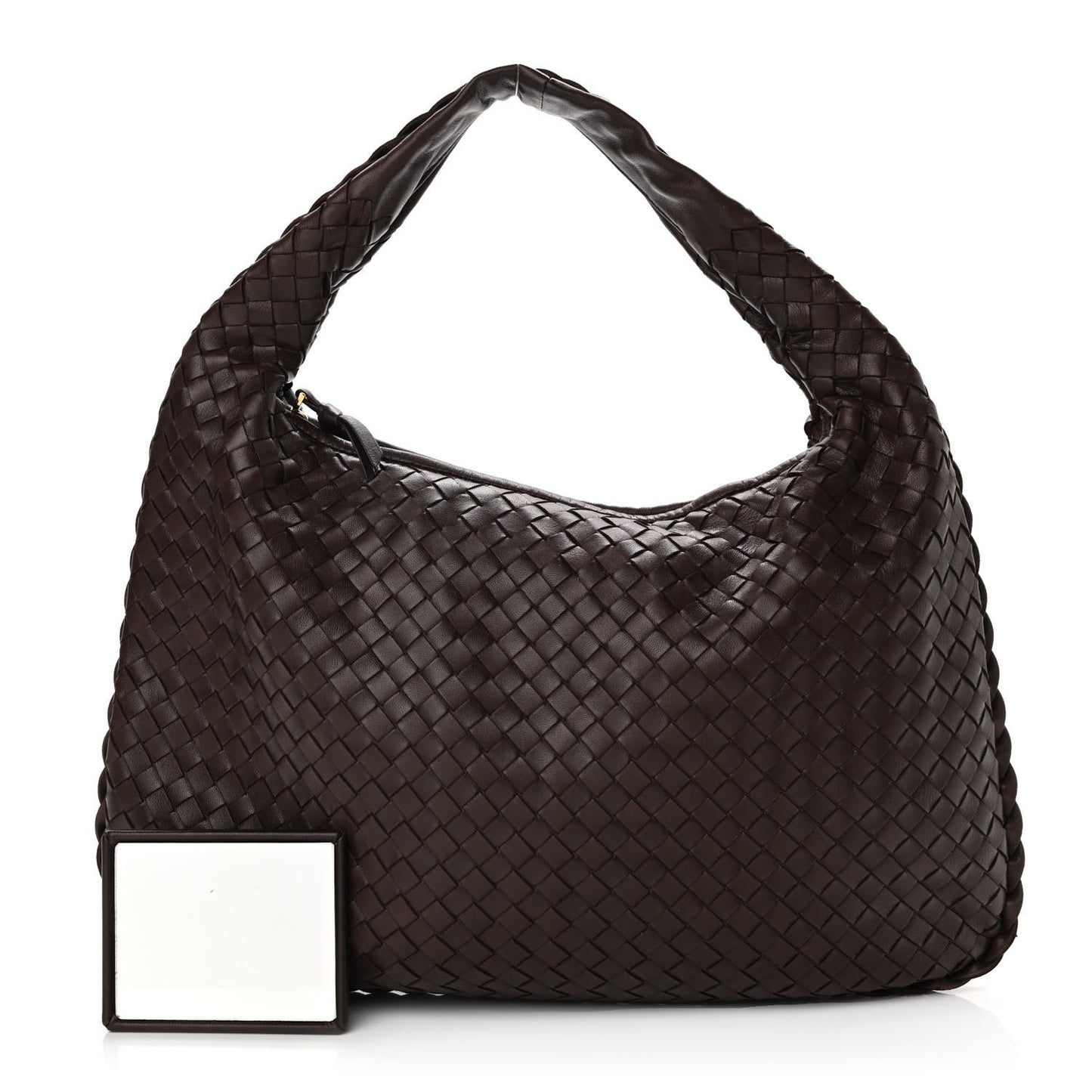 Nappa Intrecciato Medium Veneta Hobo Ebano