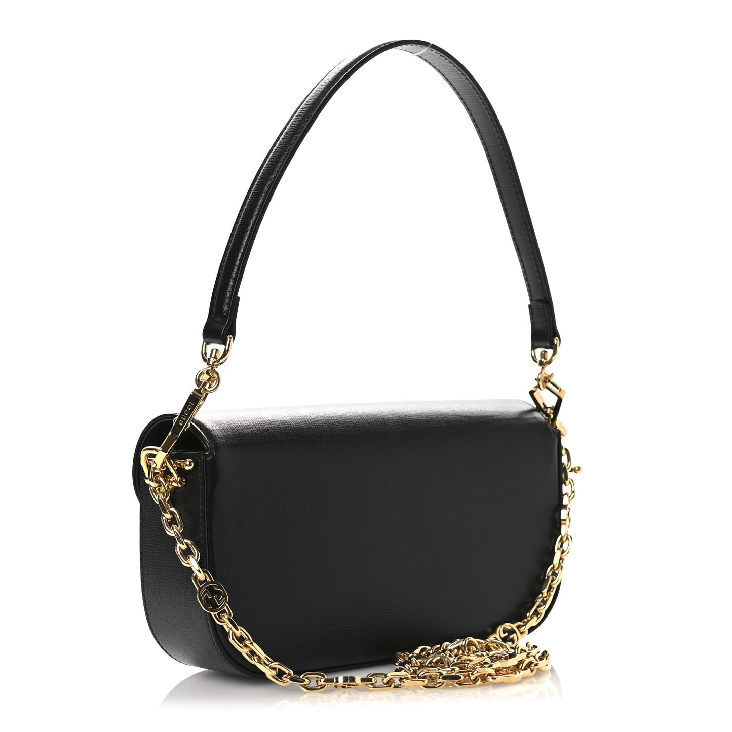 Azalea Calfskin Small Horsebit 1955 Chain Shoulder Bag Black