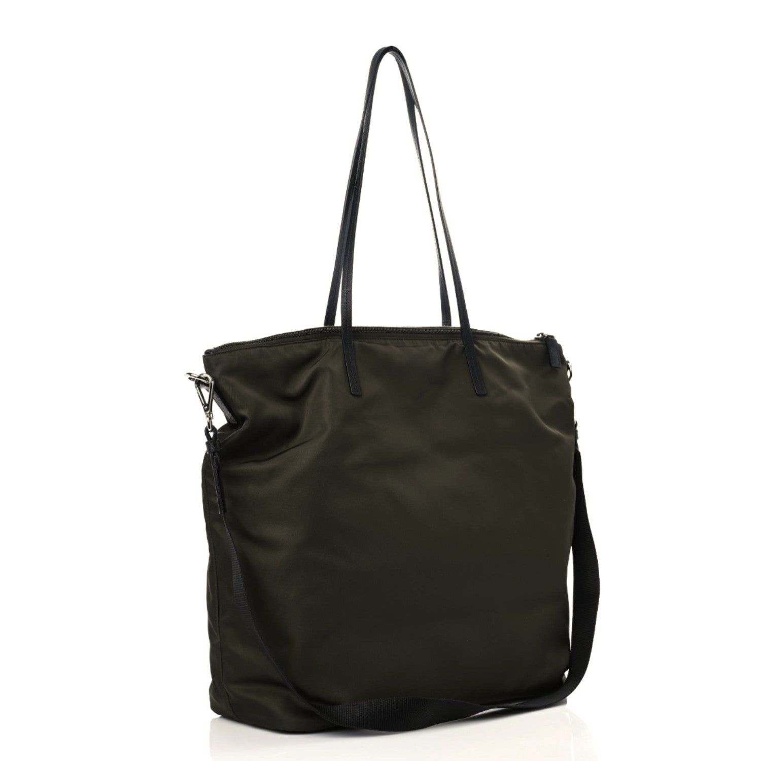 Prada Tessuto Nylon Saffiano Tote Mimetico Black 2 of 10