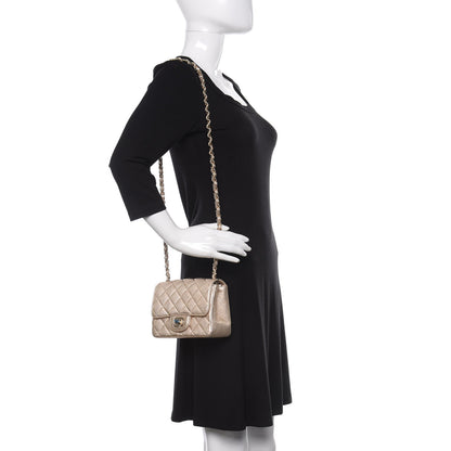 Chanel Metallic Lambskin Quilted Mini Square Flap Gold 2 of 10