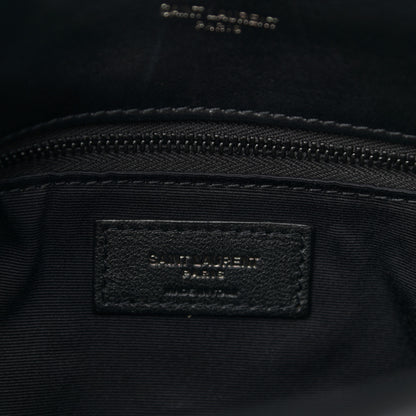 Saint Laurent Lambskin Quilted Small Loulou Puffer Monogram Chain Satchel Black 5 of 10