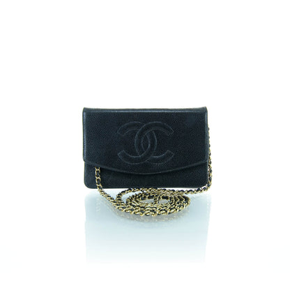 Chanel Caviar Wallet on Chain Black 1 of 9