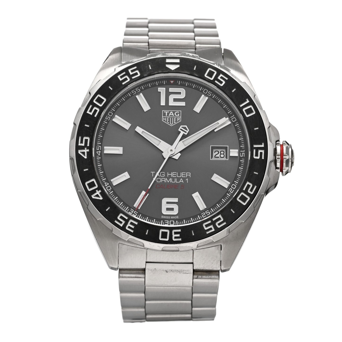 Stainless Steel 43mm Formula 1 Calibre 5 Automatic Watch Black WAZ2011