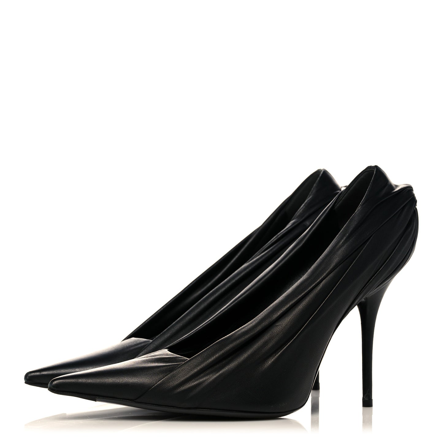 Lambskin Knife Pointed Pumps 39 Black