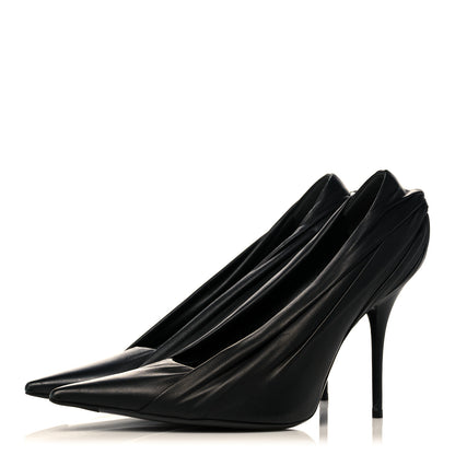 Balenciaga Lambskin Knife Pointed Pumps 39 Black 3 of 9