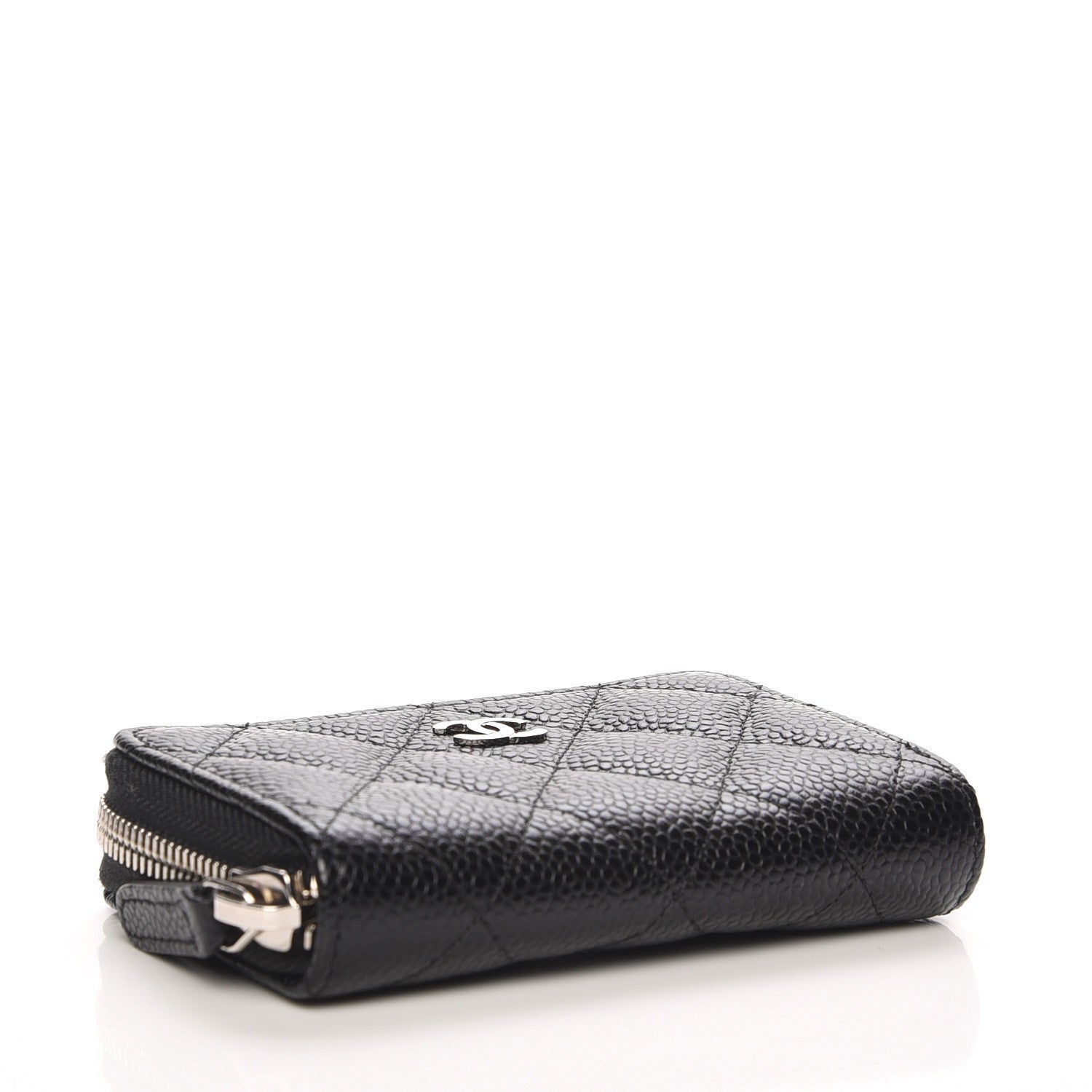 Chanel Caviar Quilted Zip Coin Purse Black 4 of 8