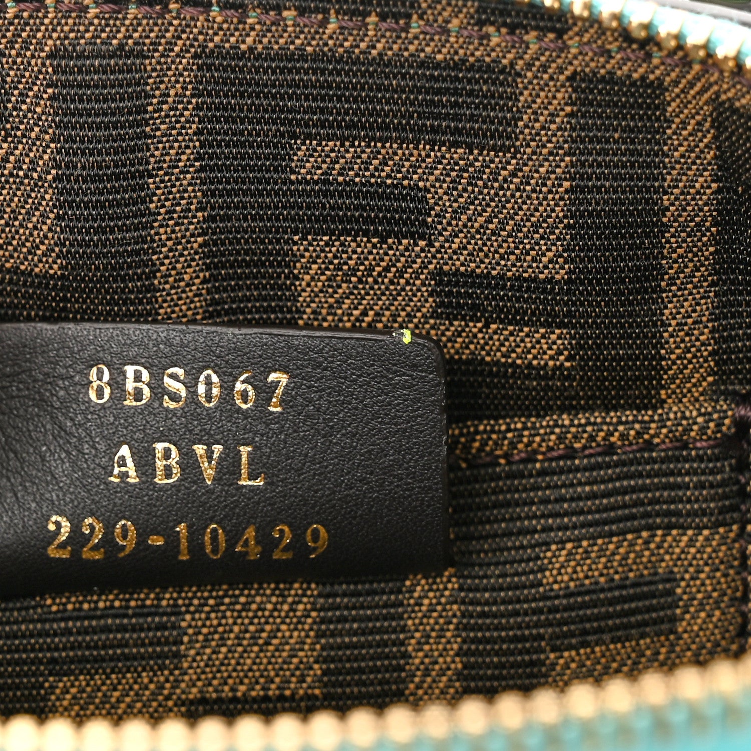 Fendi Vitello King Plexiglass Logo Embossed Mini By The Way Top Handle Boston Bag Spring Turquoise 9 of 12