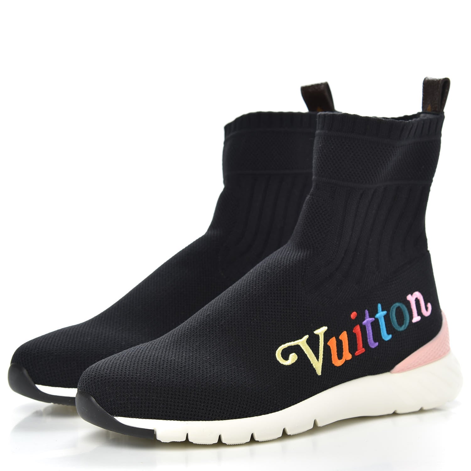 Louis Vuitton Stretch Fabric Aftergame Wave Sneaker Boots 38 Black 3 of 8