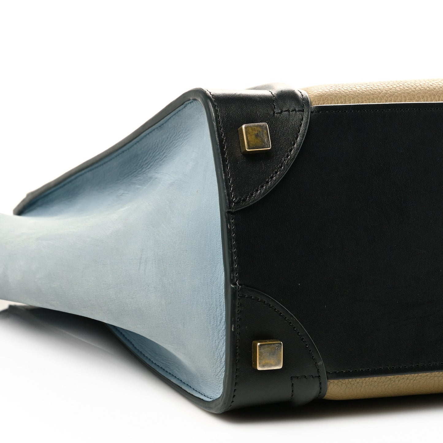 Drummed Calfskin Micro Tri-Color Luggage Antarctic