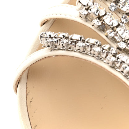 Jimmy Choo Nappa Crystal Josefine 100 Sandals 39 Latte 11 of 12