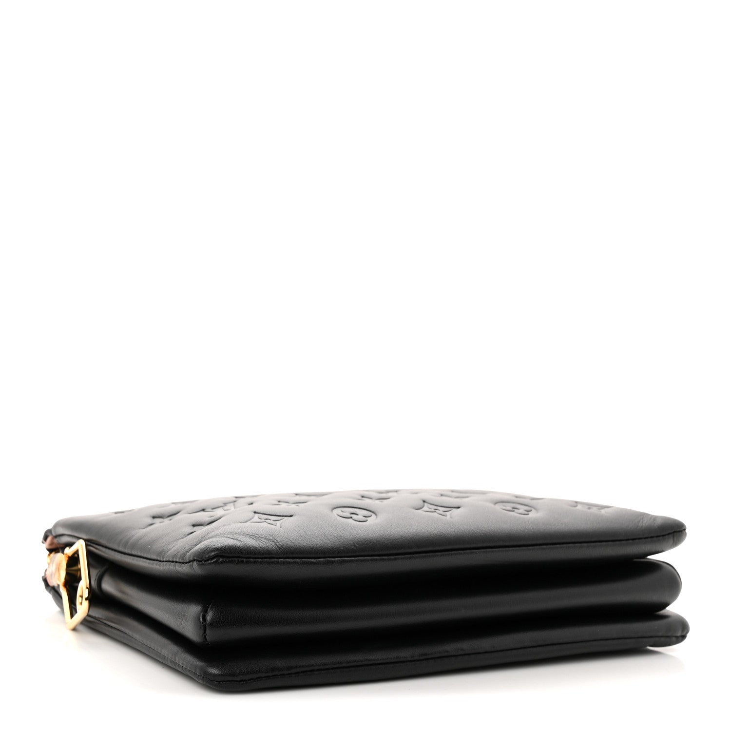 Louis Vuitton Lambskin Embossed Monogram Coussin PM Black 3 of 8