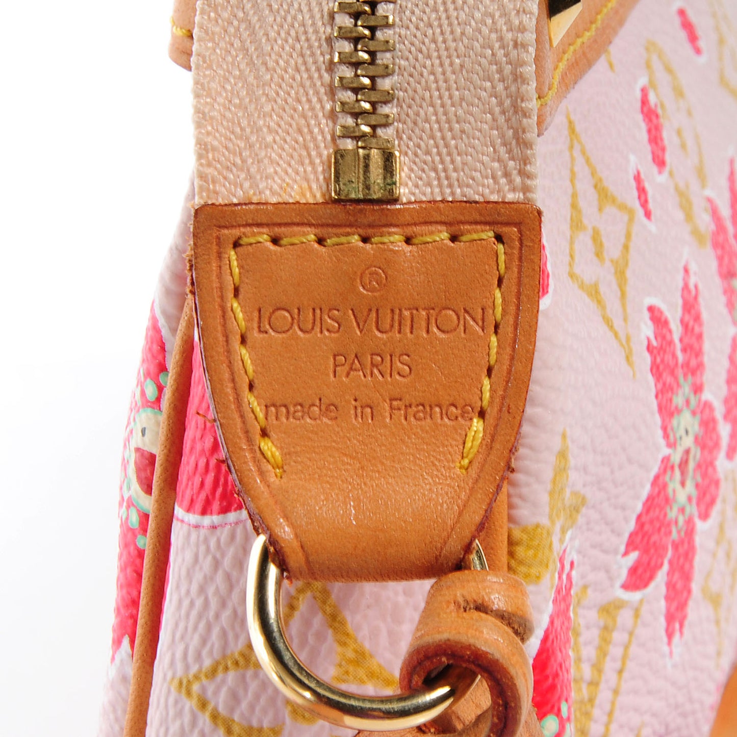 Monogram Cherry Blossom Pochette Accessories Red