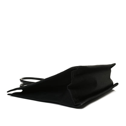 Saint Laurent Raffia Linen Calfskin Rive Gauche Tote Black 4 of 9