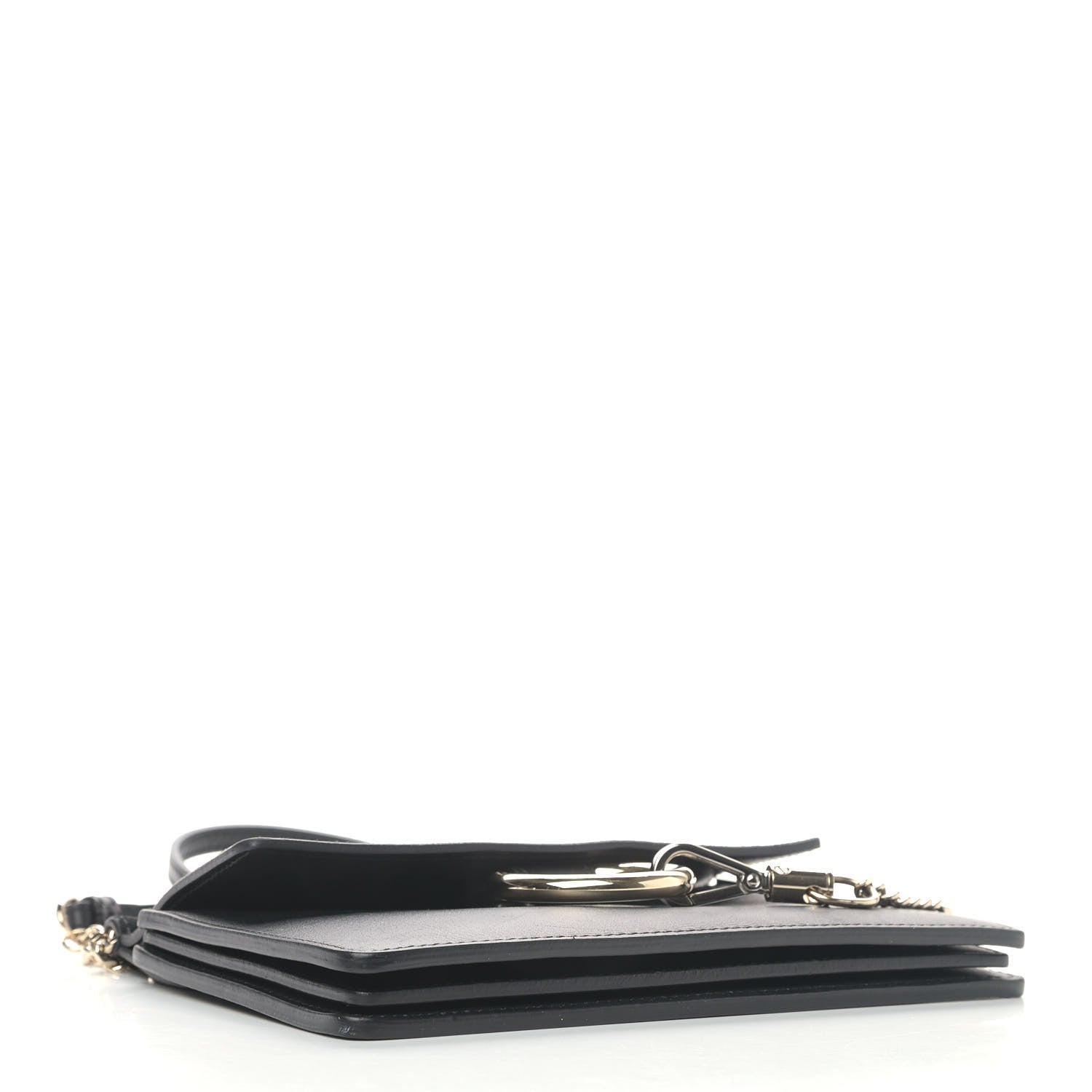 Chloe Calfskin Suede Mini Chain Faye Shoulder Bag Black 3 of 9